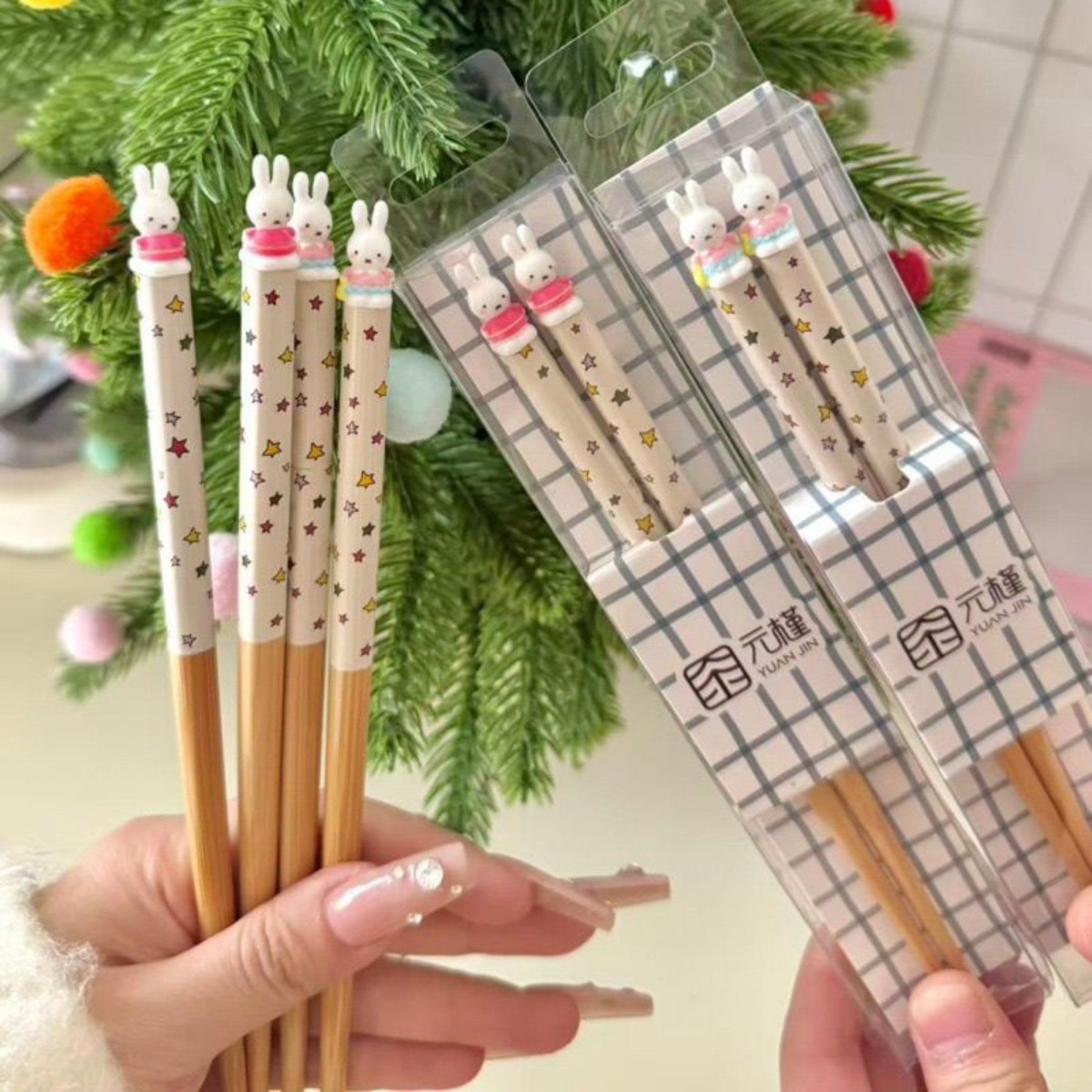 Woodworking Ideas - Kawaii Miffy Rabbit Палочки для еды