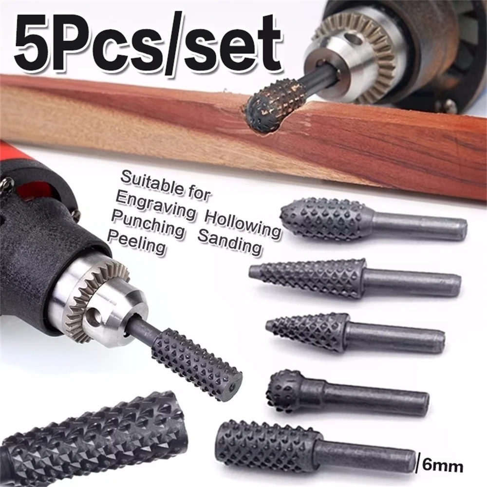 5 шт. роторные напильники для  – обзор и цена Woodworking Rasps And Files