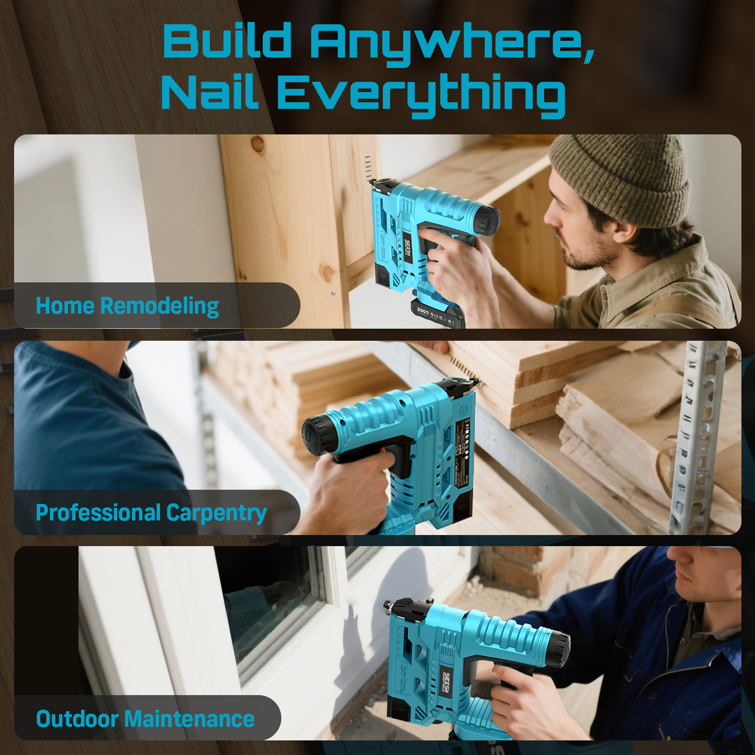 Электрический гвоздезабиватель – обзор и цена Woodworking Nail Gun